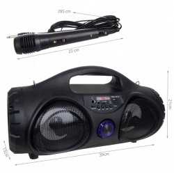 Głośnik bezprzewodowy Bluetooth tuba Boombox radio FM MP3 USB TF