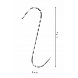 Haki wędzarnicze 15 cm do wędzenia wędlin kształt S 15 sztuk zestaw