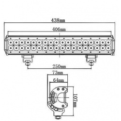 Listwa LED halogen marki NOXON 36 x 3W LED moc 180W kąt świecenia 60