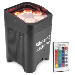 Oświetlacz akumulatorowy LED Uplight Par 6x12W RGBWA-UV z bezprzewodowym DMX BBP96