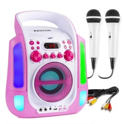 Przenośny zestaw do karaoke odtwarzacz CD i 2 mikrofonami SBS30 Bluetooth