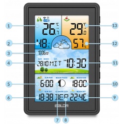 Bezprzewodowa stacja pogodowa higrometr z czujnikiem zewnętrznym