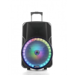 Kolumna mobilna na kółkach LED 12''/30cm USB BT MIC FM PARTY-12RGB