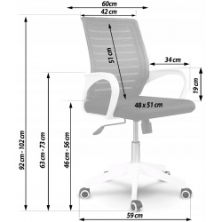 Fotel biurowy obrotowy z mikrosiatki Baturan szary czarny mechanizm TILT