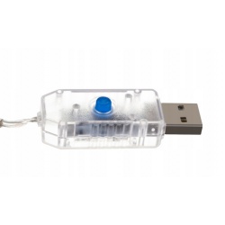 Lampki choinkowe na USB druciki 300 LED z pilotem multicolor biały 8 trybów