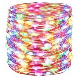 Lampki choinkowe na USB druciki 300 LED z pilotem multicolor biały 8 trybów