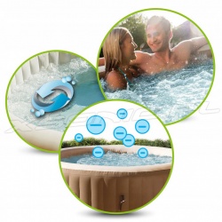 Dmuchane SPA jacuzzi 196 x 71cm INTEX 28440 zagłówki podgrzewacz zestaw VIP