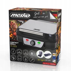 Grill elektryczny kuchenny z pokrywą płaski do panini kanapki Mesko MS 3050