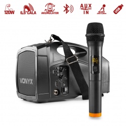 Mobilny zestaw nagłośnieniowy PA Vonyx ST014 i mikrofon bezprzewodowy