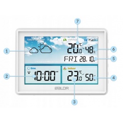 Stacja pogodowa higrometr BD-909 synchronizacja czasu wg sygnału DCF77