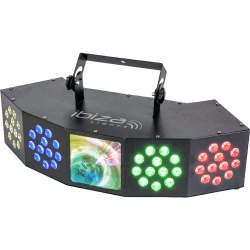 Efekt dyskotekowy LED świetlny Ibiza 3-IN-1 COMBI-FX4 DMX