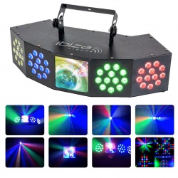 Efekt dyskotekowy LED świetlny Ibiza 3-IN-1 COMBI-FX4 DMX