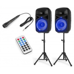 Zestaw nagłośnieniowy kolumny stojaki mikrofon 600W Vonyx VPS102A