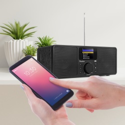 Radio internetowe DAB+ Rome Audizio LAN WiFi Bluetooth brązowe czarne białe