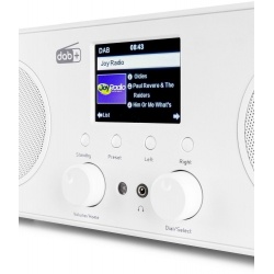 Radio internetowe DAB+ Bari Audizio LAN WiFi Bluetooth brązowe czarne białe