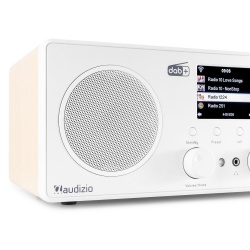 Radio internetowe DAB+ Bari Audizio LAN WiFi Bluetooth brązowe czarne białe