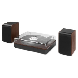 Gramofon stereo Audizio RP330D z Bluetooth i głośnikami 100W brązowy czarny