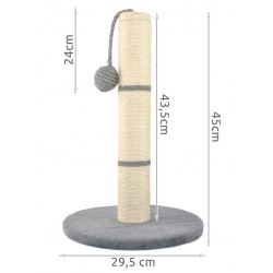 Mały drapak dla kota słupek 45cm sznur sizalowy zabawka na sznurku