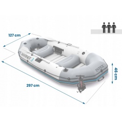 Ponton Mariner 3 wiosła i pompka 297 x 127 x 46 cm INTEX 68373