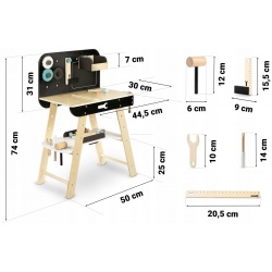 Warsztat drewniany dla chłopca dzieci RC-9761 drewniane narzędzia