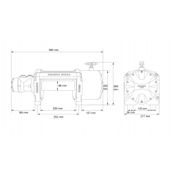 Wyciągarka hydrauliczna samochodowa DRAGON WINCH 16000 LBS 7257 kg