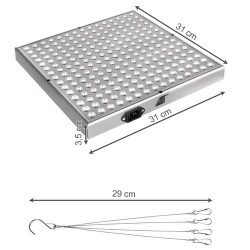 Lampa do wzrostu uprawy roślin panel 225 LED wspomaga fotosyntezę