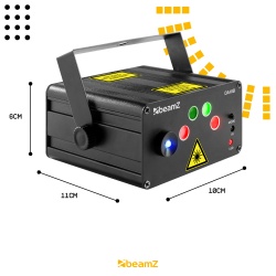 Laser oświetlenie imprezowe Dahib Double RG Gobo z niebieską diodą LED