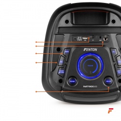 Głośnik imprezowy BoomBox540 z podświetleniem LED Fenton przenośny