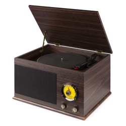 Gramofon z głośnikami Vintage USB, BT, FM drewno RP173 Fenton