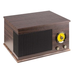 Gramofon z głośnikami Vintage USB, BT, FM drewno RP173 Fenton