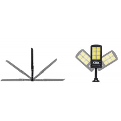 Lampa solarna uliczna 120 LED COB z odpinanym panelem na przewodzie