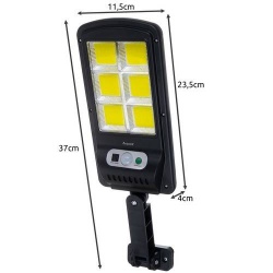 Lampa solarna uliczna 120 LED COB z odpinanym panelem na przewodzie