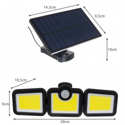 Lampa solarna latarnia uliczna halogen nastawny 171 LED COB pilot