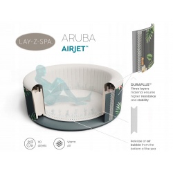 Dmuchane SPA jacuzzi z masażem Lay-Z ARUBA AirJet 170x66cm 60061