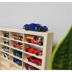 Półka wisząca na autka resoraki samochodziki Hot Wheels 80 miejsc