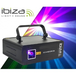 Laser animacyjny dyskotekowy oświetlenie Ibiza SCAN500RGB efekt świetlny