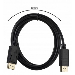 Kabel HDMI-HDMI DispayPort jakość 4K DP 1,8m pozłacany