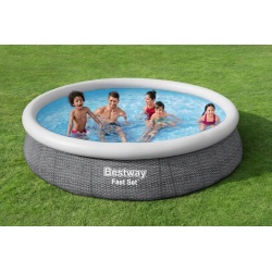 Basen ogrodowy rozporowy 366 x 76 cm Bestway 57443 rattan