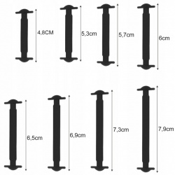 Sznurówki silikonowe 16 sztuk czarne bez wiązania elastyczne