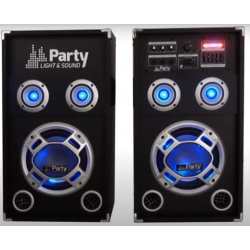 Zestaw kolumn aktywnych 8" USB LED 300W PARTY-KARAOKE8