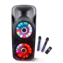 Kolumna mobilna z mikrofonami LED Light&Sound PARTY-215LED-MKII