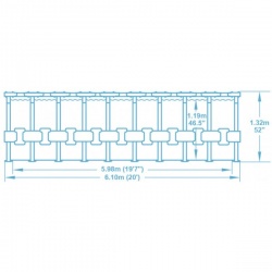 Basen ogrodowy 610 x 132 cm stelażowy Bestway 56883 kamień