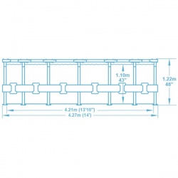 Basen ogrodowy 427 x 122 cm 5619D Bestway na stelażu 12w1 kamień