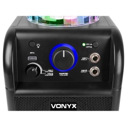 Zestaw karaoke Vonyx SBS55B z 2 mikrofonami, Bluetooth i efektem świetlnym