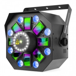 Efekt MultiBox LED Derby, PAR, Laser i Strobe Beamz