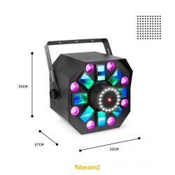 Efekt MultiBox LED Derby, PAR, Laser i Strobe Beamz