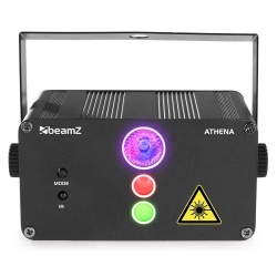 Laser dyskotekowy Athena RG Gobo z baterią Beamz