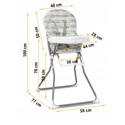 Krzesełko do karmienia Fando stolik dla dzieci 6 - 36 miesięcy