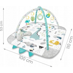 Mata edukacyjna interaktywna dla niemowląt kojec maskotki 110 x 100 cm Nessi Ricokids