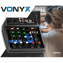 Mikser audio analogowy VMM100 z USB/BT Vonyx